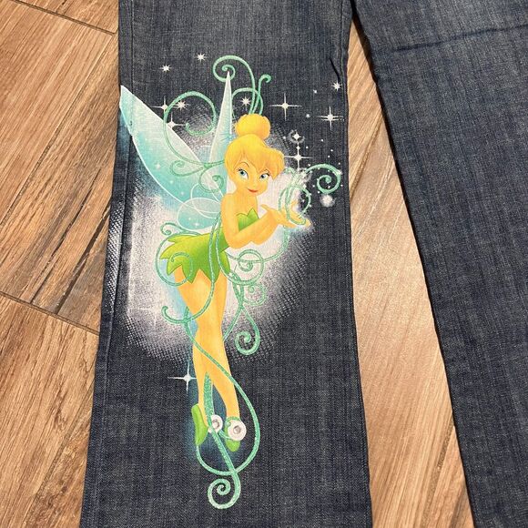 Disney Store Tinkerbell Vintage Embroidered Bootcut Womens Jean Size 12 - Picture 8 of 10